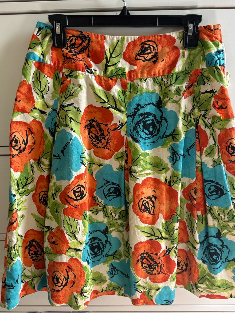 Talbots Bright Floral Dress in Green, Turquoise & Orange